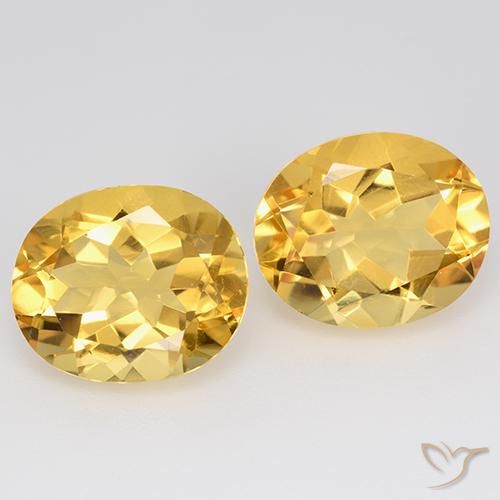 9.31ctw Natürlicher Golden Citrin, Oval, VVS-VS
