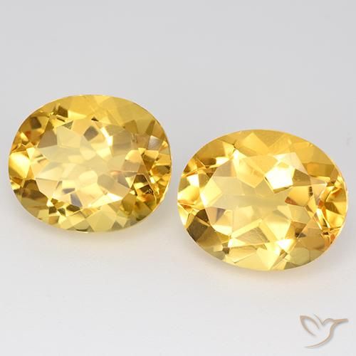 9.31 ct natürliche Golden Citrin-Edelsteine, Oval, VVS-VS