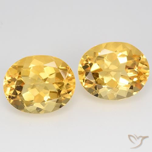 10.12ctw Natürlicher Golden Citrin, Oval, VVS-VS