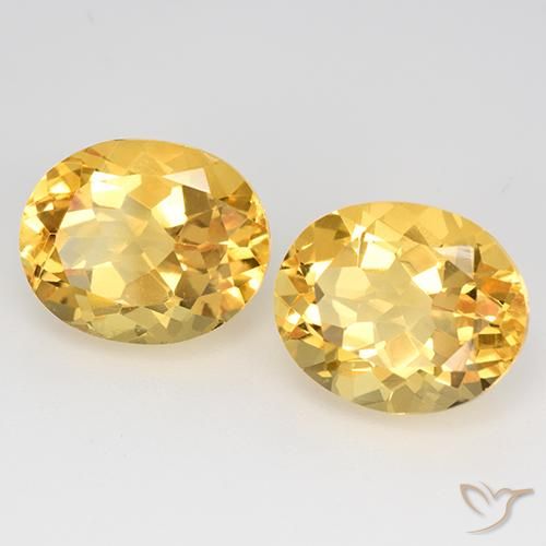 10.12 ct natürliche Golden Citrin-Edelsteine, Oval, VVS-VS