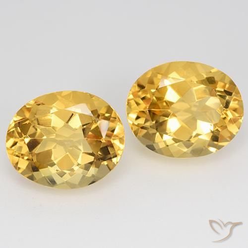9.66ctw Natürlicher Golden Citrin, Oval, VVS-VS