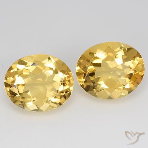 9.01ctw Natürlicher Golden Citrin, Oval, VVS-VS