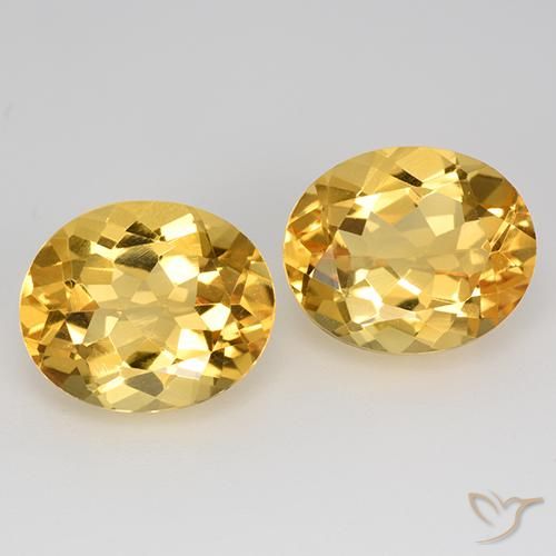 9,44 ct natürliche goldener Citrin-Edelsteine, Oval Schliff, VVS-VS