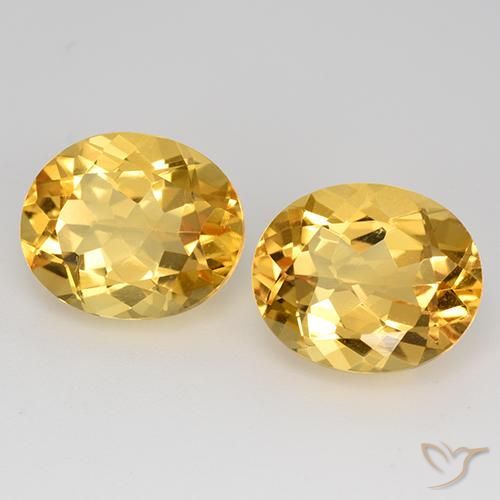 9,44 ct natürliche goldener Citrin-Edelsteine, Oval Schliff, VVS-VS