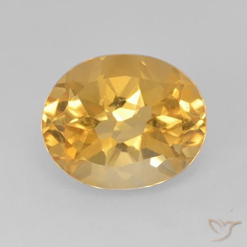 5.13ct Natürlicher Dunkelgolden Citrin, Oval, VVS-VS