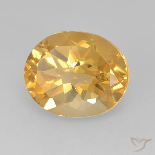 9,17 ctw natürlicher Dunkelgolden Citrin, Oval, VVS-VS