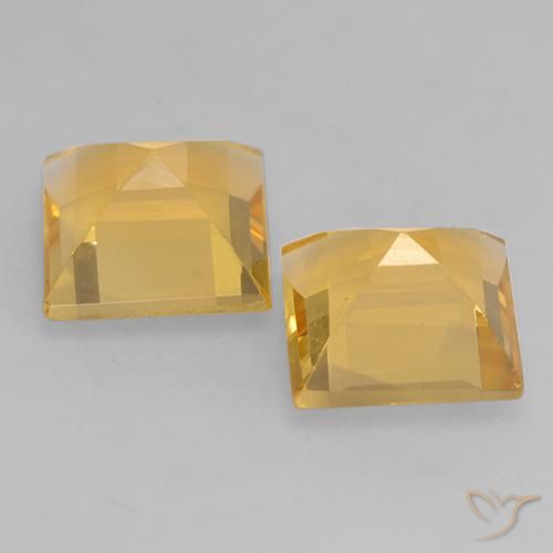 3.12 ct natürliche Mittleres Gold Citrin-Edelsteine, Quadrat, VS