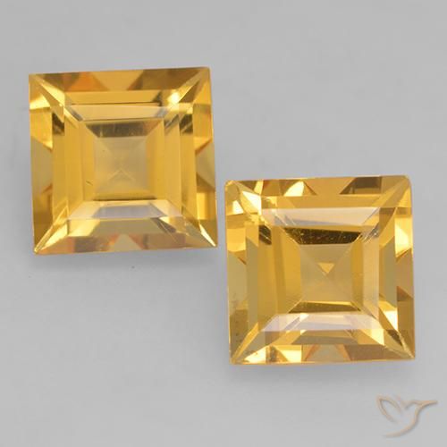 3.22ctw Natürlicher Helles Gold Citrin, Quadrat, VS