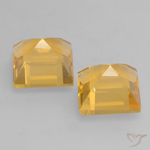 3.22 ct natürliche Helles Gold Citrin-Edelsteine, Quadrat, VS