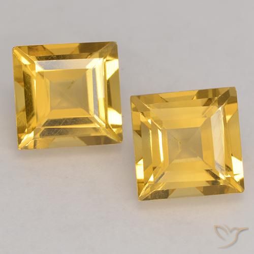 3.27ctw Natürlicher Helles Gold Citrin, Quadrat, VS
