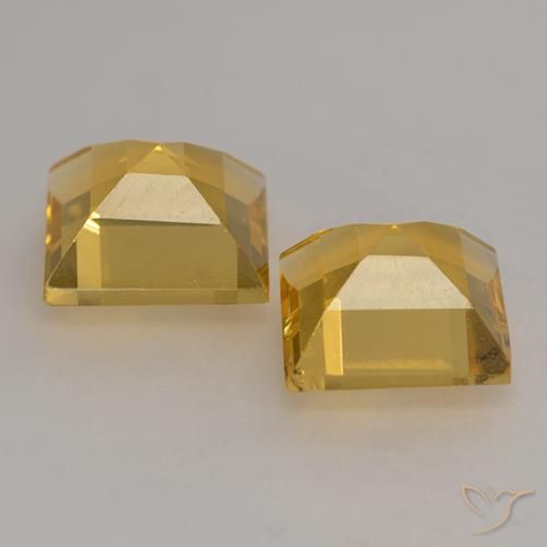 2.89 ct natürliche Golden Citrin-Edelsteine, Quadrat, VS