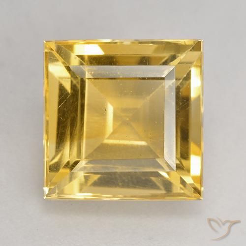 3.57ct Natürlicher Golden Citrin, Quadrat, VS
