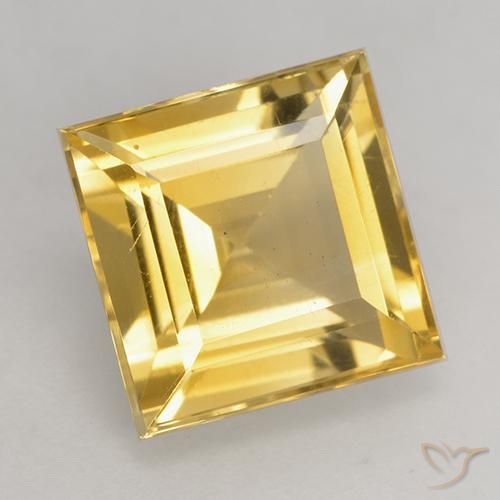 9,17 ctw natürlicher Golden Citrin, Quadrat, VS
