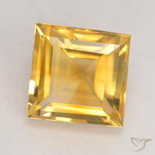 3.30ct Natürlicher Golden Citrin, Quadrat, VVS-VS