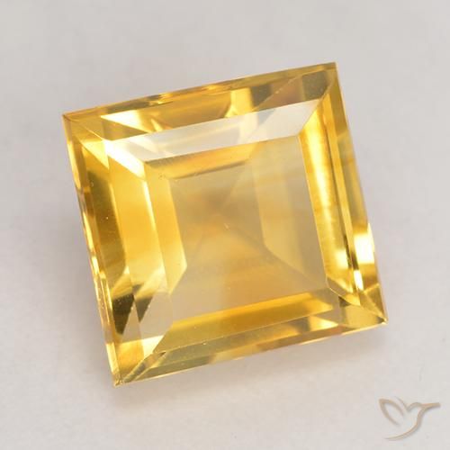 9,17 ctw natürlicher Golden Citrin, Quadrat, VVS-VS