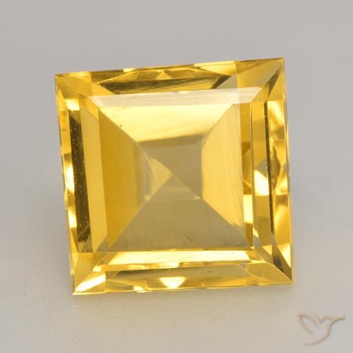 3.44ct Natürlicher Golden Citrin, Quadrat, VVS-VS