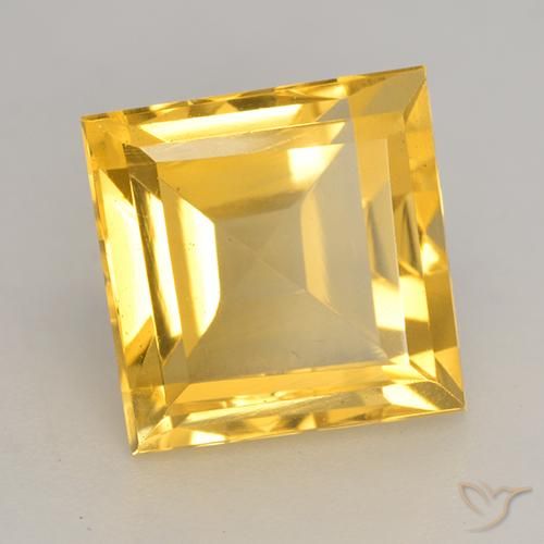 9,17 ctw natürlicher Golden Citrin, Quadrat, VVS-VS