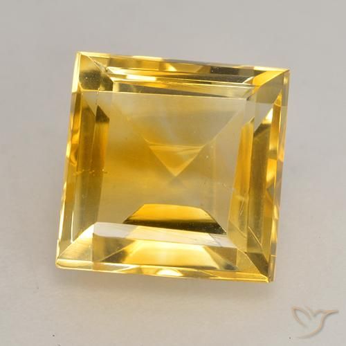 3.43ct Natürlicher Golden Citrin, Quadrat, VS