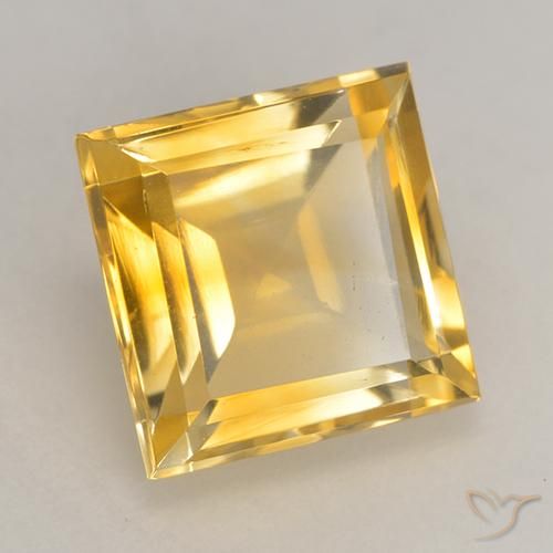 9,17 ctw natürlicher Golden Citrin, Quadrat, VS