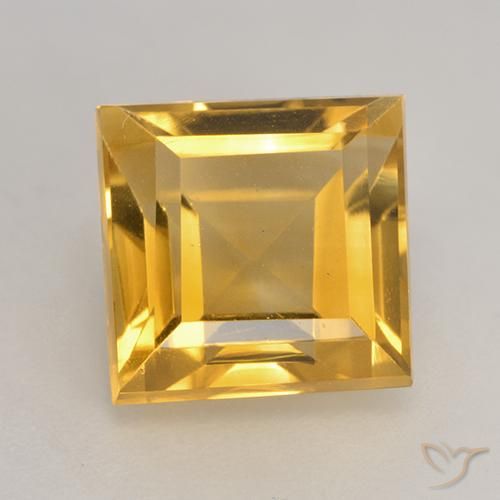 3.11ct Natürlicher Golden Citrin, Quadrat, VVS-VS