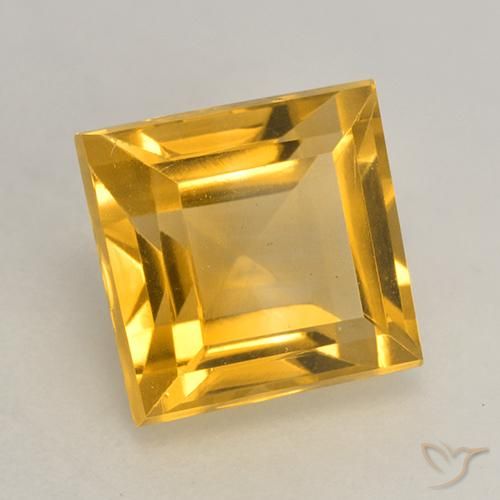 9,17 ctw natürlicher Golden Citrin, Quadrat, VVS-VS