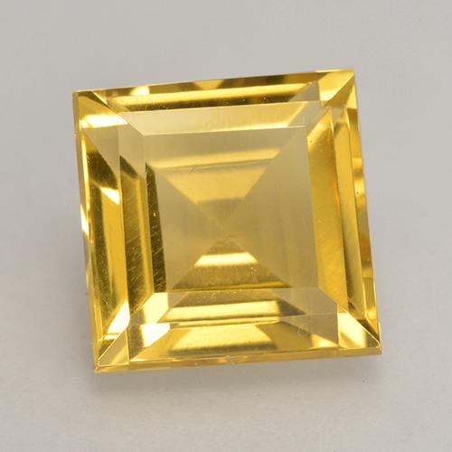 3,72 ctw natürlicher goldener Citrin, Quadrat, VVS-VS