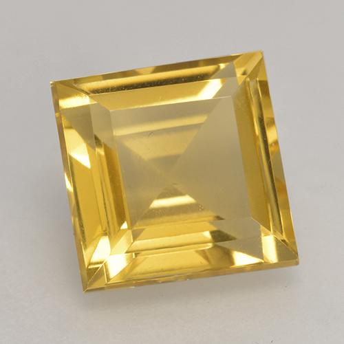 3,72 ctw natürlicher goldener Citrin, Quadrat, VVS-VS
