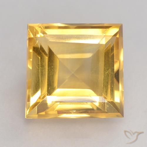 3.59ct Natürlicher Mittleres Gold Citrin, Quadrat, VS