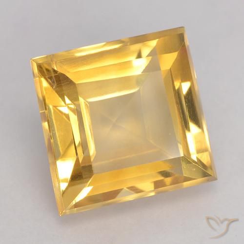 9,17 ctw natürlicher Mittleres Gold Citrin, Quadrat, VS