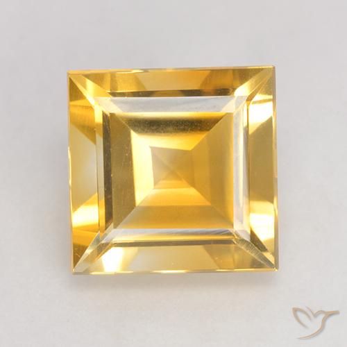 3.31ct Natürlicher Mittleres Gold Citrin, Quadrat, VS