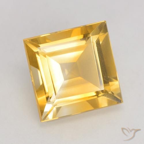 9,17 ctw natürlicher Mittleres Gold Citrin, Quadrat, VS