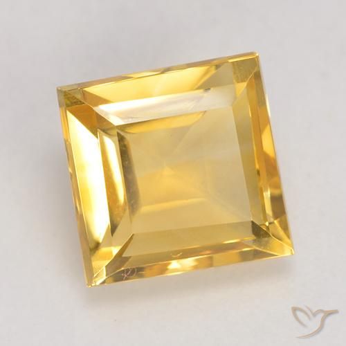 9,17 ctw natürlicher Golden Citrin, Quadrat, VVS-VS