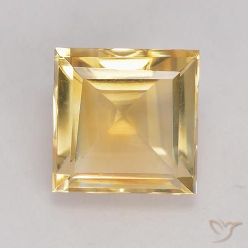 3.43ct Natürlicher Golden Citrin, Quadrat, VVS-VS