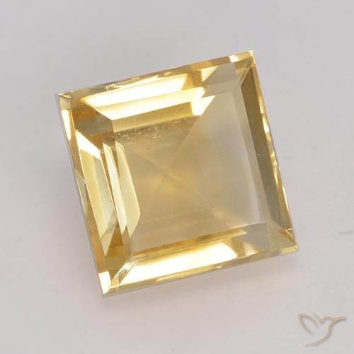 9,17 ctw natürlicher Golden Citrin, Quadrat, VVS-VS