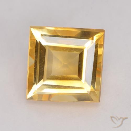 2.94ct Natürlicher Golden Citrin, Quadrat, VVS-VS