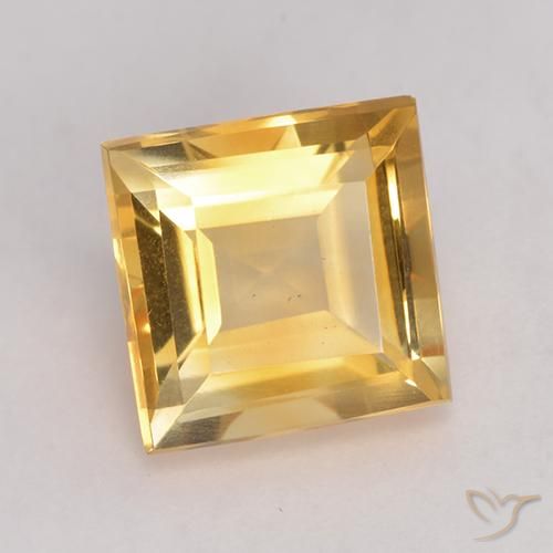 9,17 ctw natürlicher Golden Citrin, Quadrat, VVS-VS