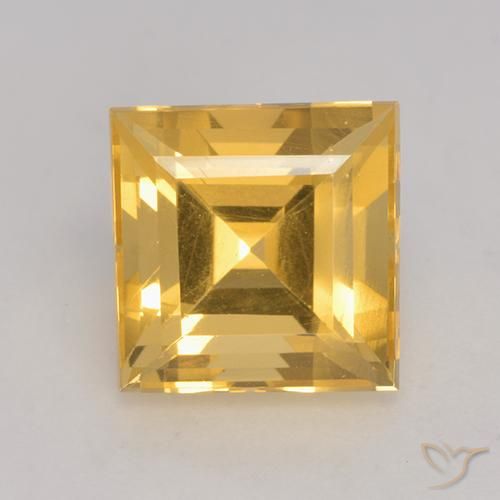 3.75ct Natürlicher Mittleres Gold Citrin, Quadrat, VS