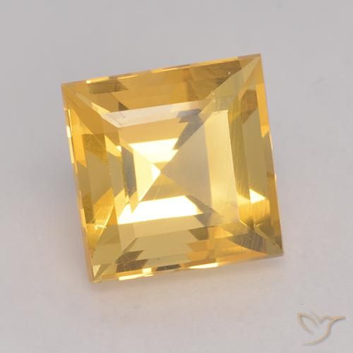 9,17 ctw natürlicher Mittleres Gold Citrin, Quadrat, VS