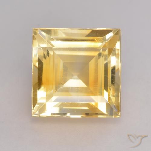 4.13ct Natürlicher gold-orange Citrin, Quadrat, VS