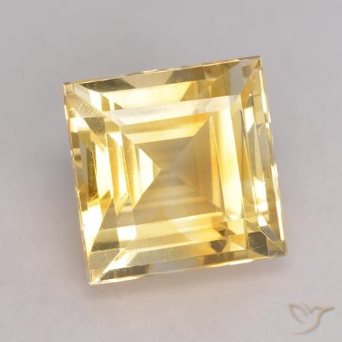 9,17 ctw natürlicher gold-orange Citrin, Quadrat, VS