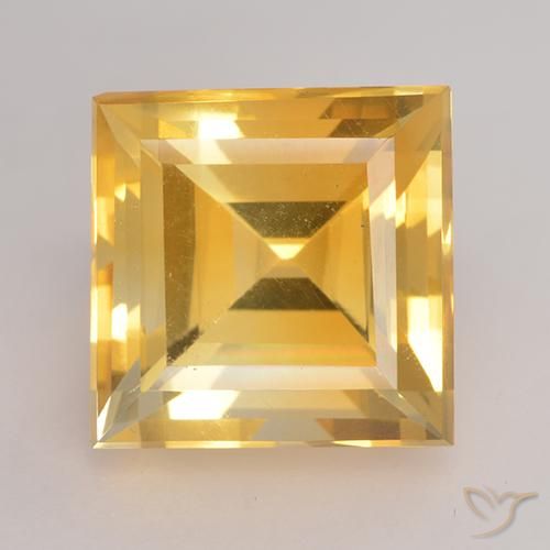 3.45ct Natürlicher Mittleres Gold Citrin, Quadrat, VVS-VS
