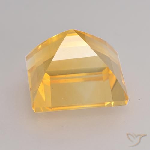 9,17 ctw natürlicher Mittleres Gold Citrin, Quadrat, VVS-VS