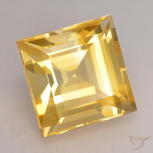 9,17 ctw natürlicher Mittleres Gold Citrin, Quadrat, VS