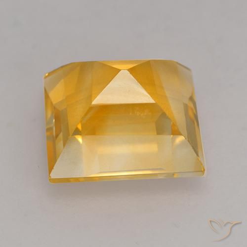 9,17 ctw natürlicher Mittelgold Citrin, Quadrat, VVS-VS
