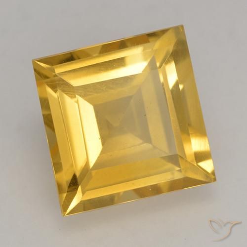 9,17 ctw natürlicher Helles Gold Citrin, Quadrat, VS