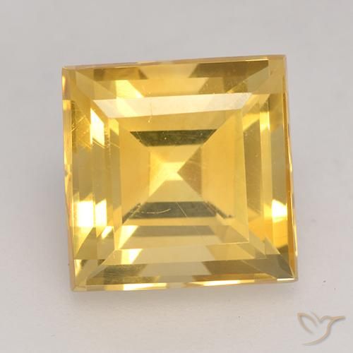 3.66ct Natürlicher Mittleres Gold Citrin, Quadrat, VVS-VS