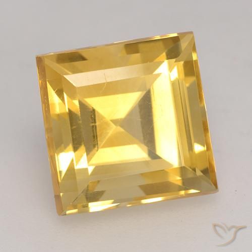 9,17 ctw natürlicher Mittleres Gold Citrin, Quadrat, VVS-VS
