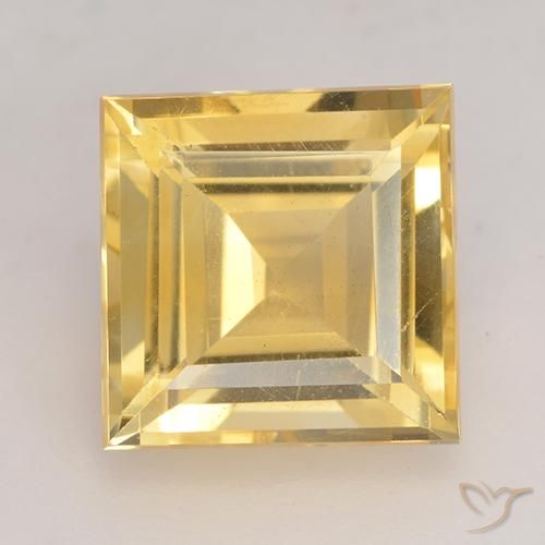 3.14ct Natürlicher Golden Citrin, Quadrat, VS