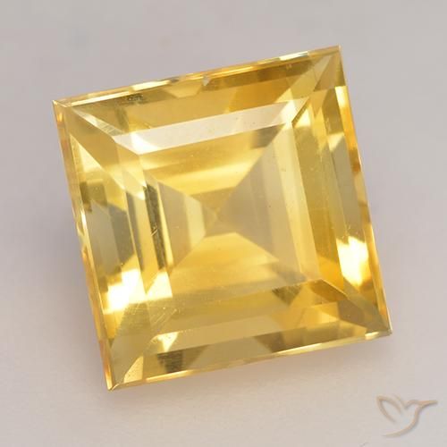 9,17 ctw natürlicher Helles Gold Citrin, Quadrat, VS