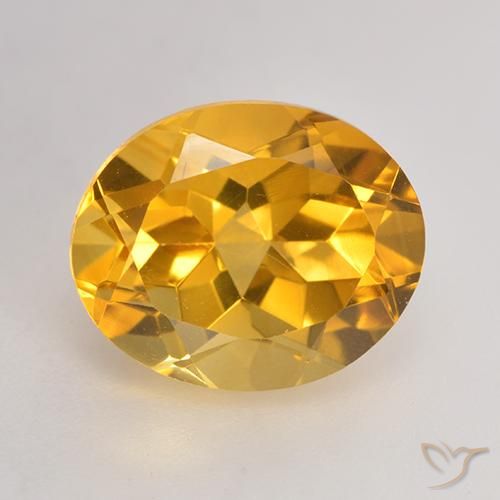 3.71ct Natürlicher gold-orange Citrin, Oval, VVS-VS